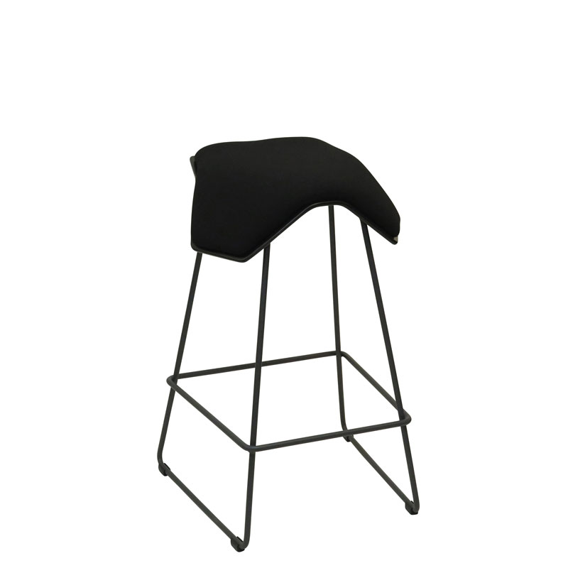 saddle, ergonomic, chair, bar stool, wood, design, finnish, furniture, school - myKolme Iloa one bar ash black fame