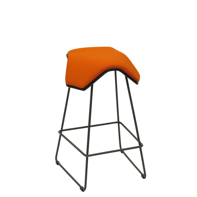 saddle, ergonomic, chair, bar stool, wood, design, finnish, furniture, school - myKolme Iloa one bar ash orange fame