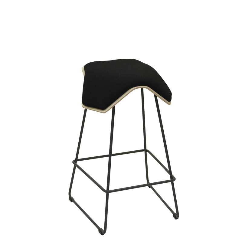 saddle, ergonomic, chair, bar stool, wood, design, finnish, furniture, school - myKolme Iloa one bar birch black fame