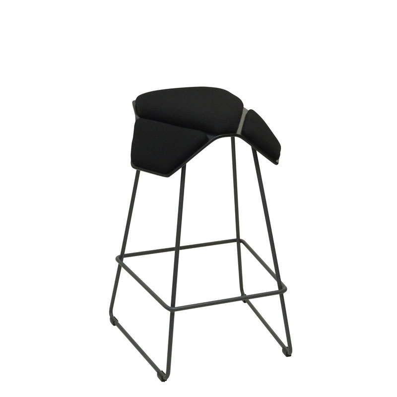 saddle, ergonomic, chair, bar stool, wood, design, finnish, furniture, school - myKolme Iloa plus bar black fame