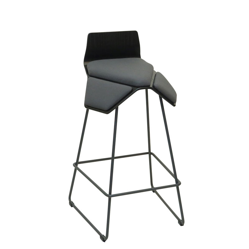 saddle, ergonomic, chair, bar stool, wood, design, finnish, furniture, school - myKolme Iloa smile bar ash grey fame