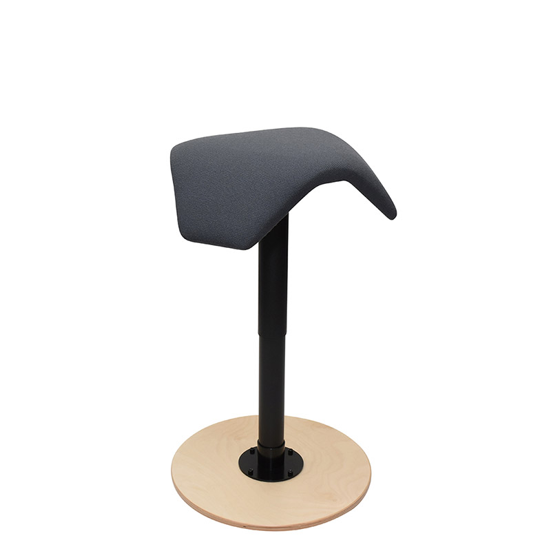 saddle, ergonomic, chair, stool, wood, design, finnish, furniture, school - myKolme liiku joy birch fame grey