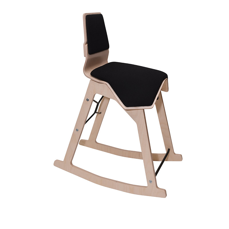 saddle, ergonomic, chair, stool, wood, design, finnish, furniture, school - myKolme Liiku swing black